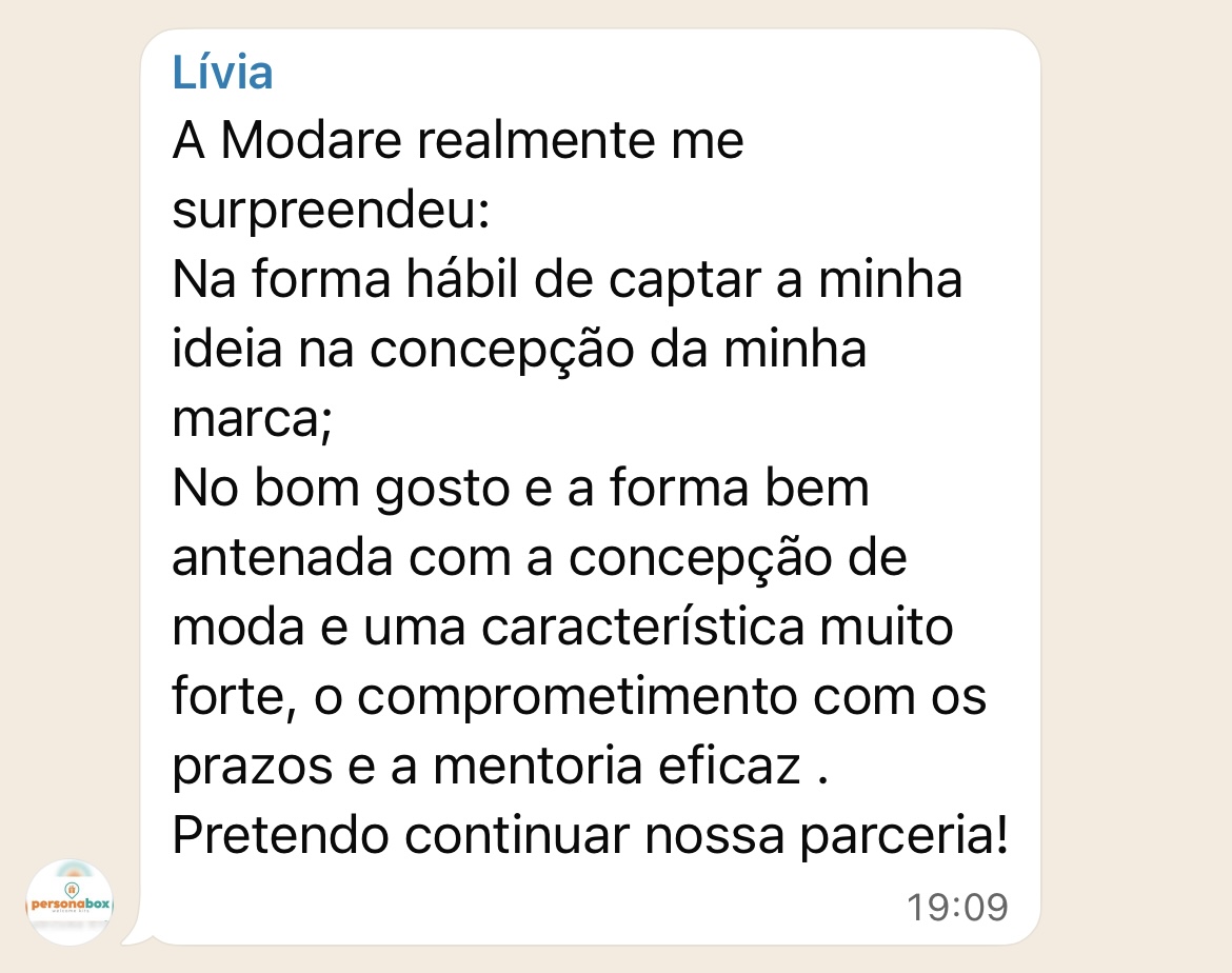 Depoimento de Lívia sobre a mentoria Modare Lab